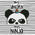 Ninja panda-unicorno
