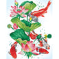 Carpe Koi tra fiori