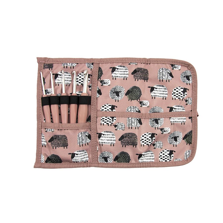 Set Di 14 Ferri E Uncinetti Ferma Maglie In Alluminio – 7 Misure Da 6 A 20 Cm, Accessori Per Maglieria E Uncinetto, Multicolore