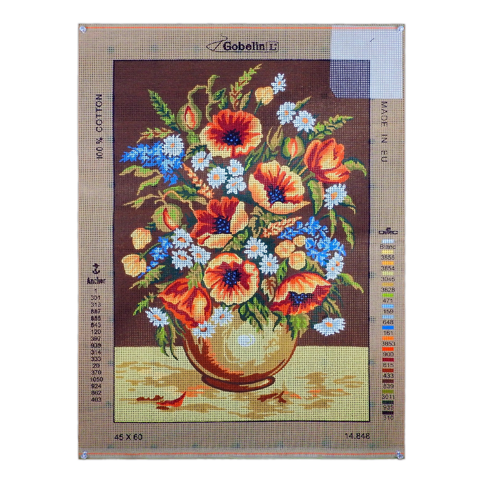 Il vaso tondo pieno di fiori
