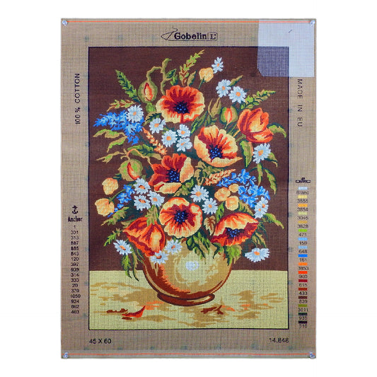 Il vaso tondo pieno di fiori