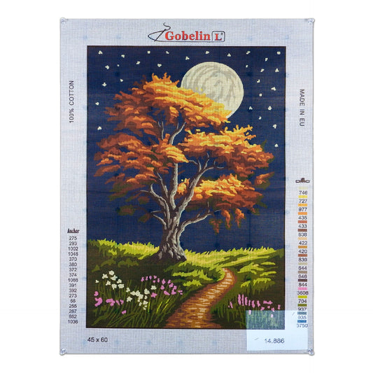 Albero tra luna e stelle