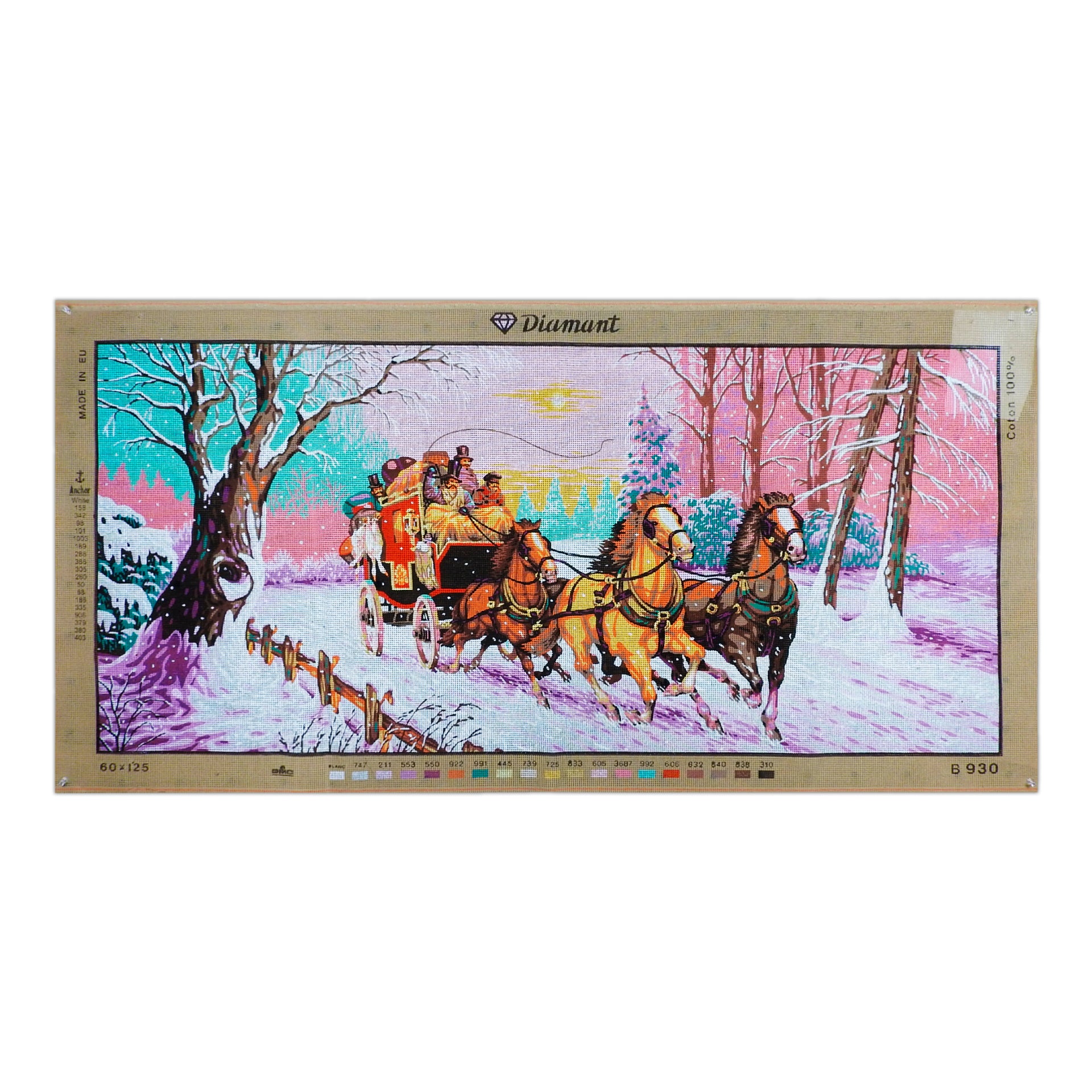 Il carro e i cavalli sotto la neve