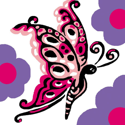 La bella farfalla rosa