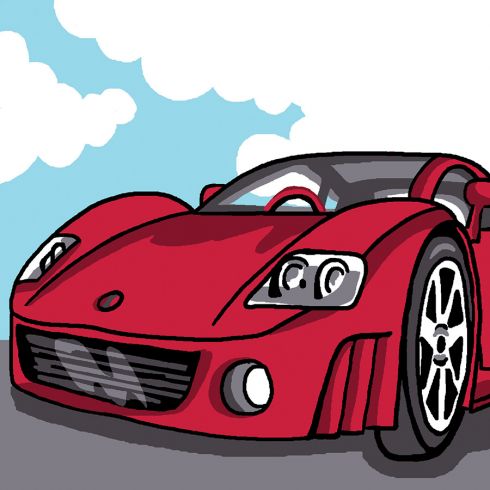 Macchina sportiva rossa
