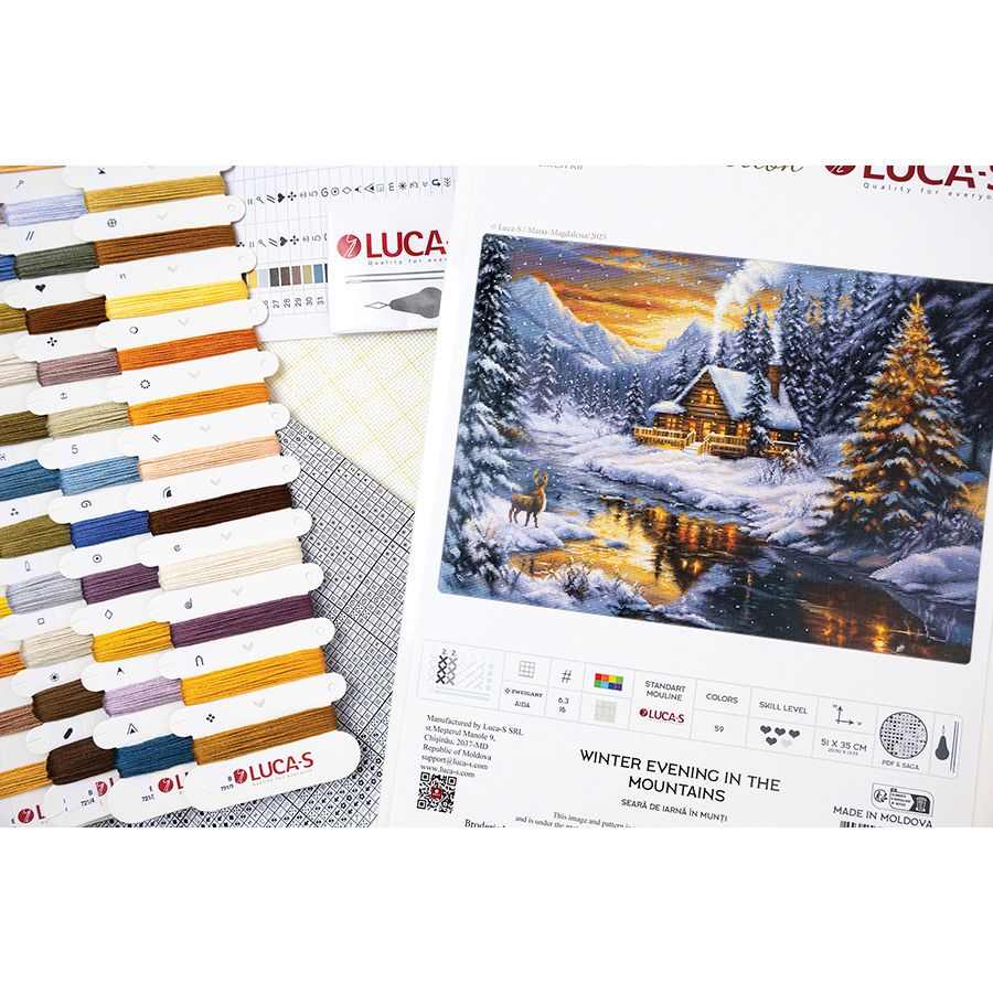 Sera d'inverno in montagna