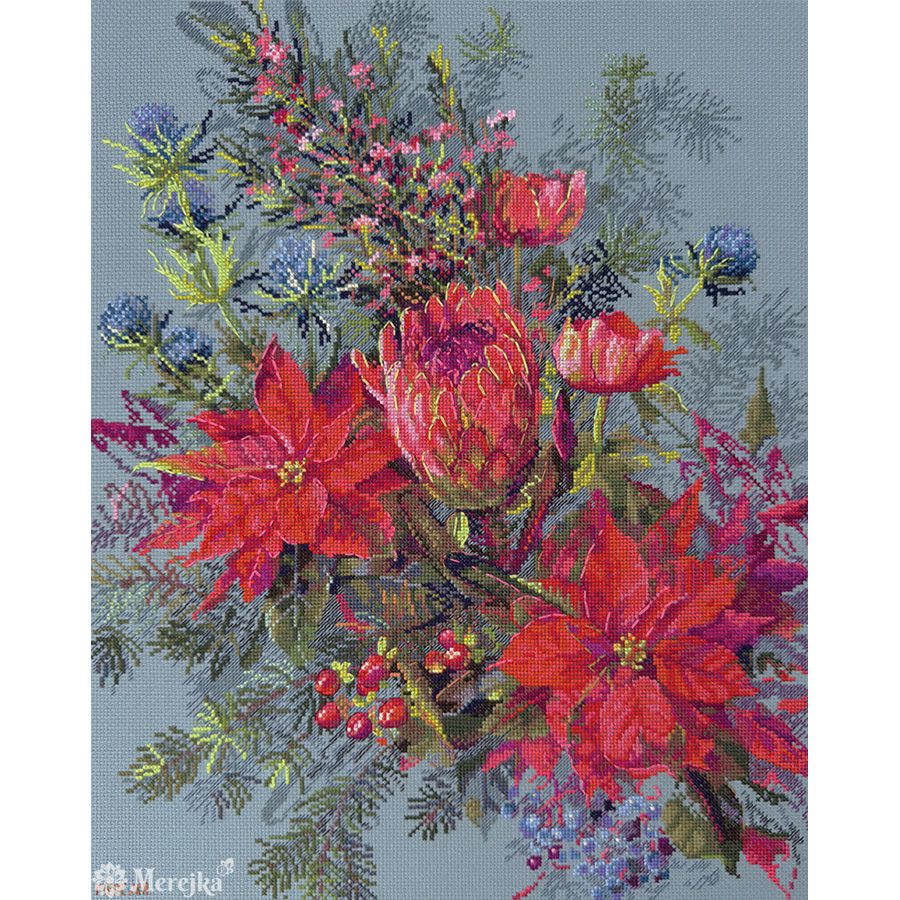 Composizione floreale natalizia