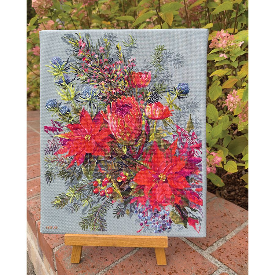 Composizione floreale natalizia