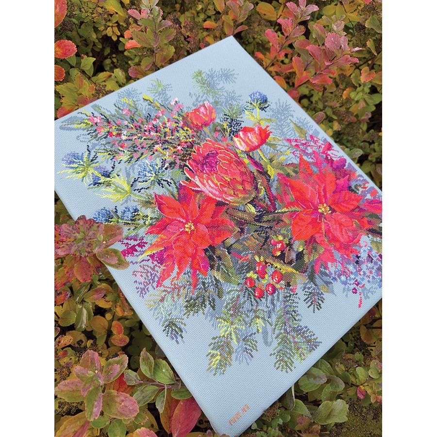 Composizione floreale natalizia