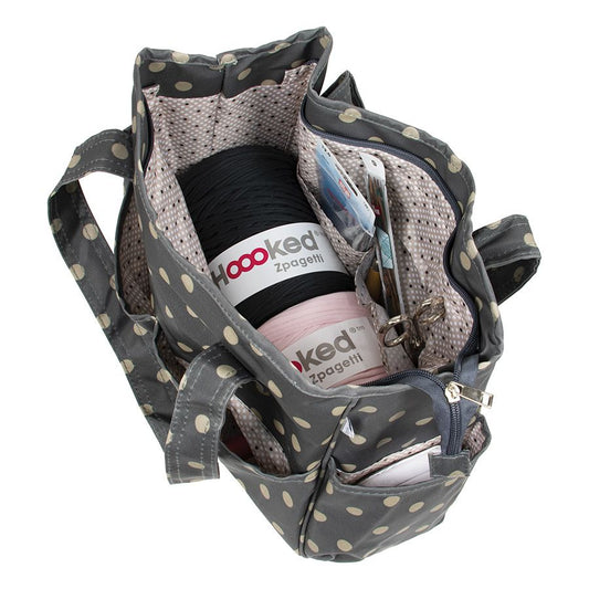 Borsa porta lavoro con tasche "Pois"