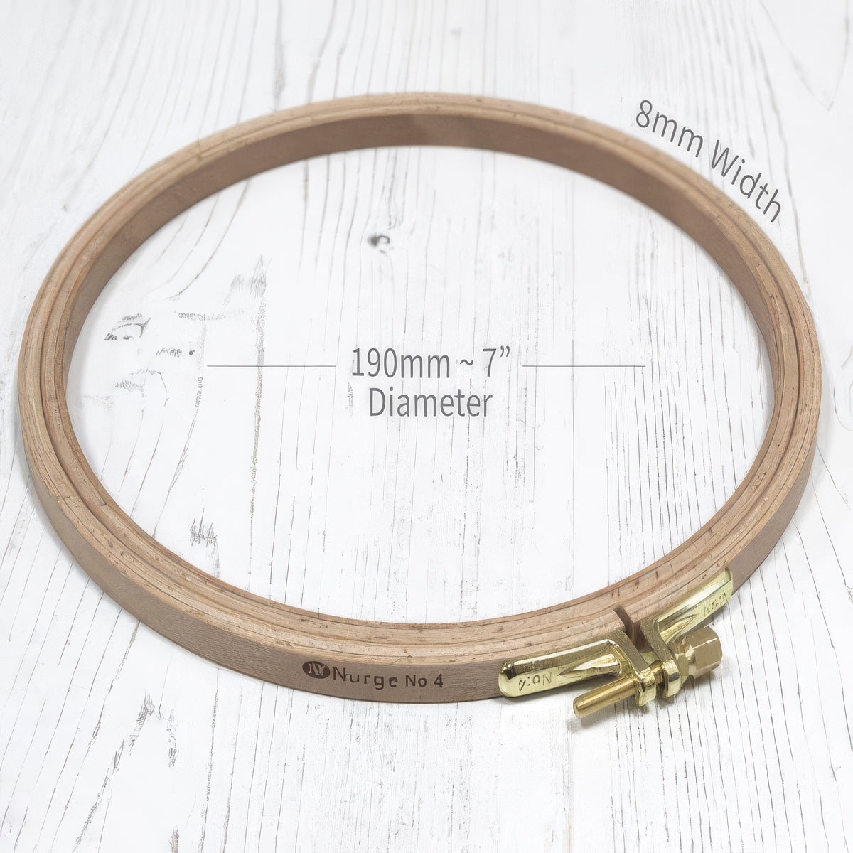 Nurge, telaio da ricamo avvitato in faggio