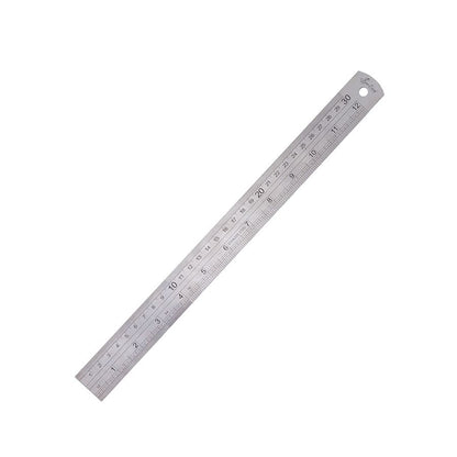 Righello in metallo con tabella di conversione - 30 cm