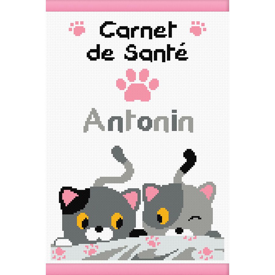 Copertina per quaderno ricamabile gatti