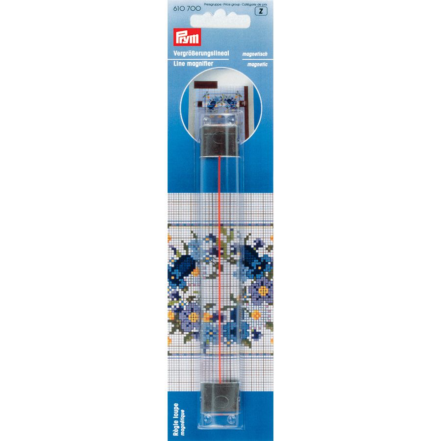 Righello con lente d'ingrandimento magnetica