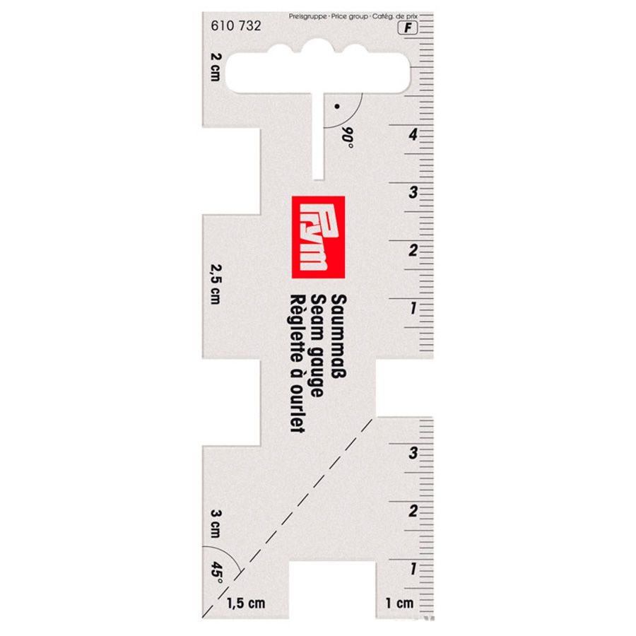 Righello per orlare - 40x105x0,7 mm