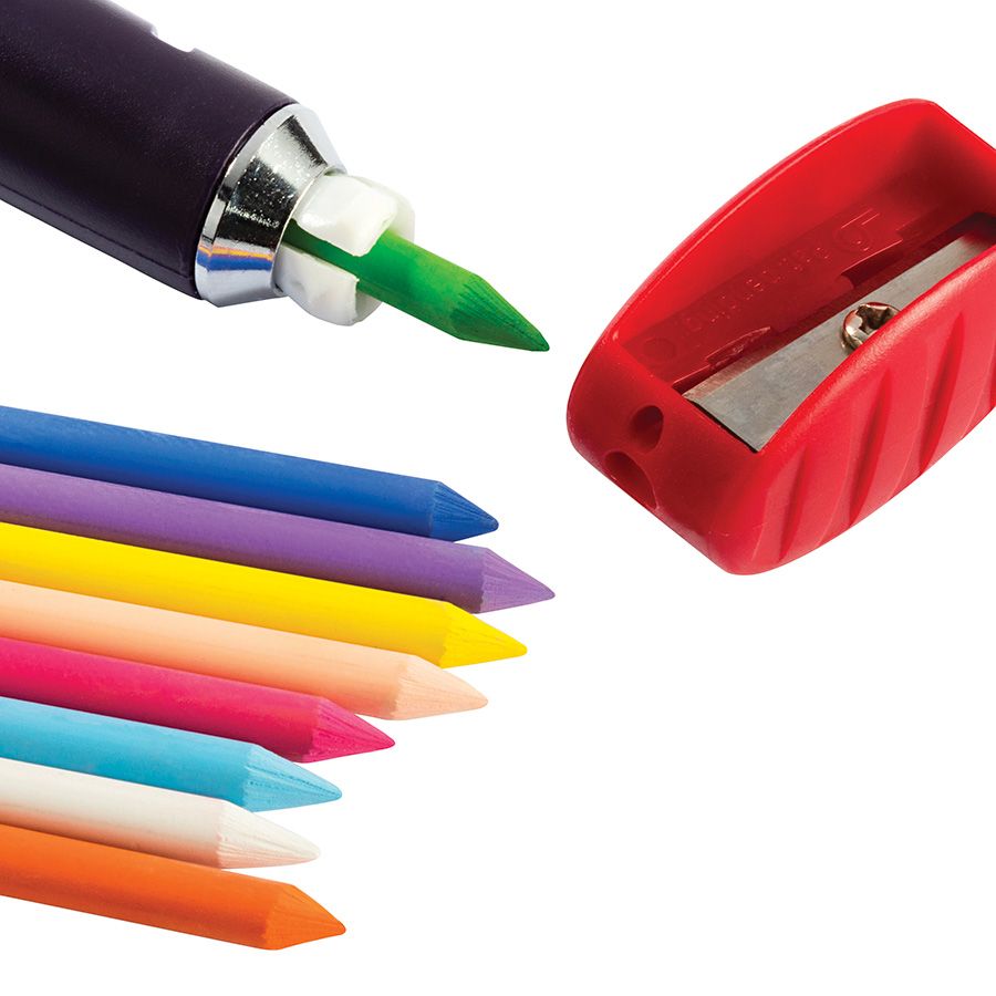 Set penna, mine in gesso e temperino