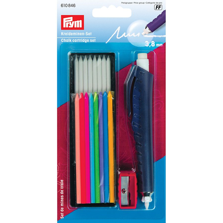 Set penna, mine in gesso e temperino