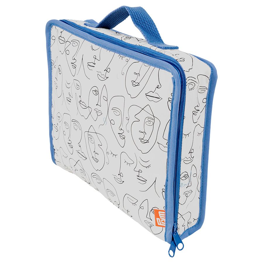 Mini borsa porta lavoro da ricamo "Facce"