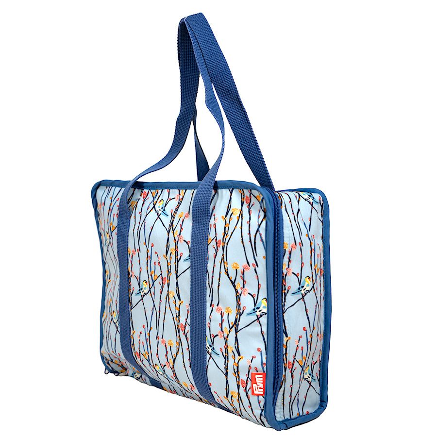 Borsa porta lavoro da ricamo "Uccelli blu"