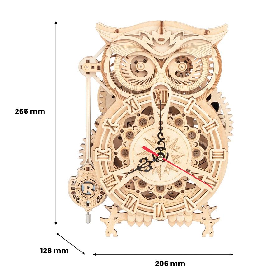 Orologio da parete con gufo