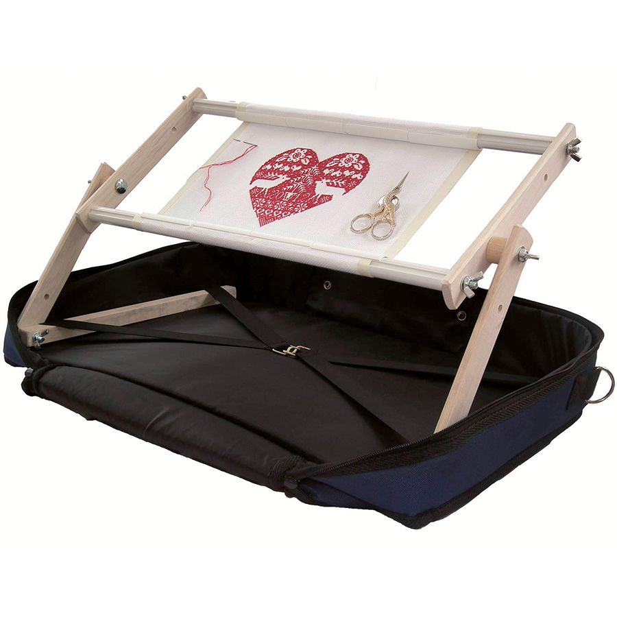 Telaio da ricamo + Valigia blu