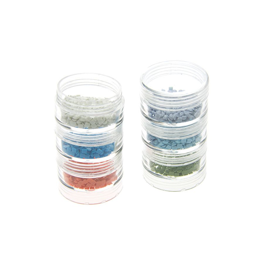 6 Scatole rotonde impilabili tramite avvitamento